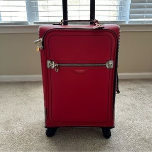 COPY - Henri Bendel West 57TH Wheelie Red Centennial Stripe Luggage Carry On